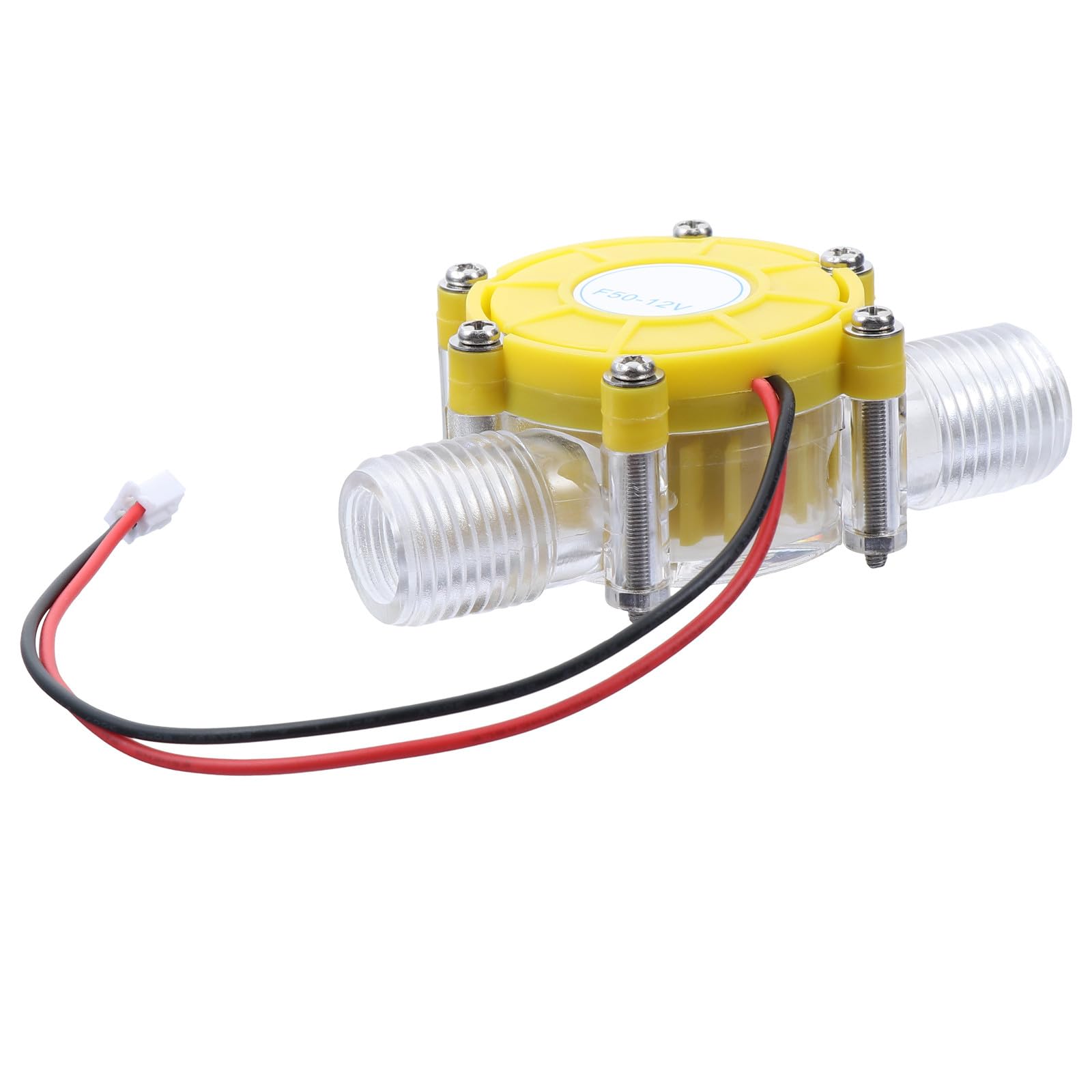 Homoyoyo 12V Dc Micro Hydro Generator with Voltage Regulator Yellow Water Turbine Generator for Home Use Indoor Fountain Power Supply