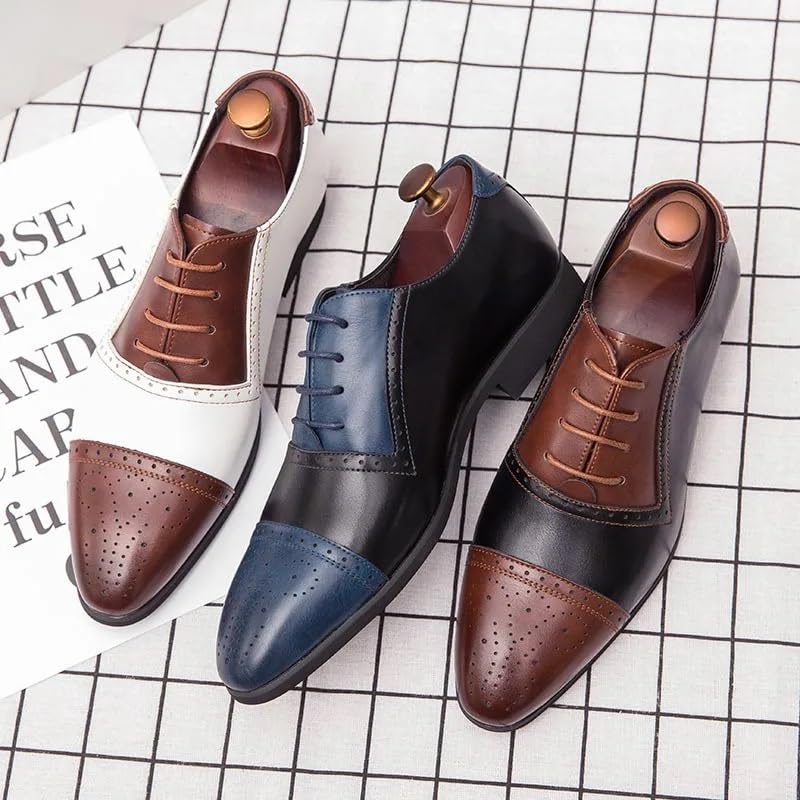 Dress Shoes for Men Men's Formal Leather Dress Shoes Lace-Up Business Party Footwear2