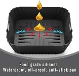7pcs Accessories for Ninja Air Fryer Pro XL 6-in-1 - AF181 &AF141 6.5 QT Air Fryer, with brushes Clip Spatulas Baking trays Baking Needles Hand Clips,Recipes (6.5QT) — image 4