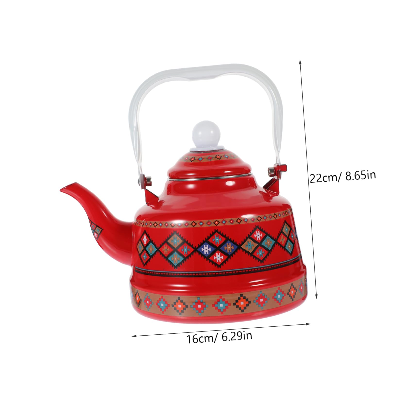 Tetera de Esmalte 1, 7 L Roja para Estufa, Diseño Elegante