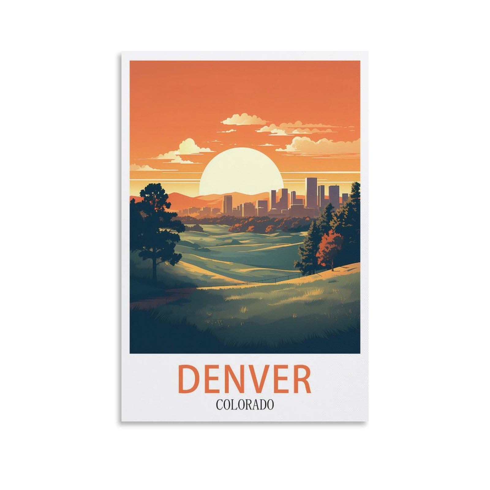 EZMLFA 5D Diamond Art Kits for Beginner,Denver Colorados,Diamond Art House DIY Diamond Art Kits for Home Wall Decor 30x40cm