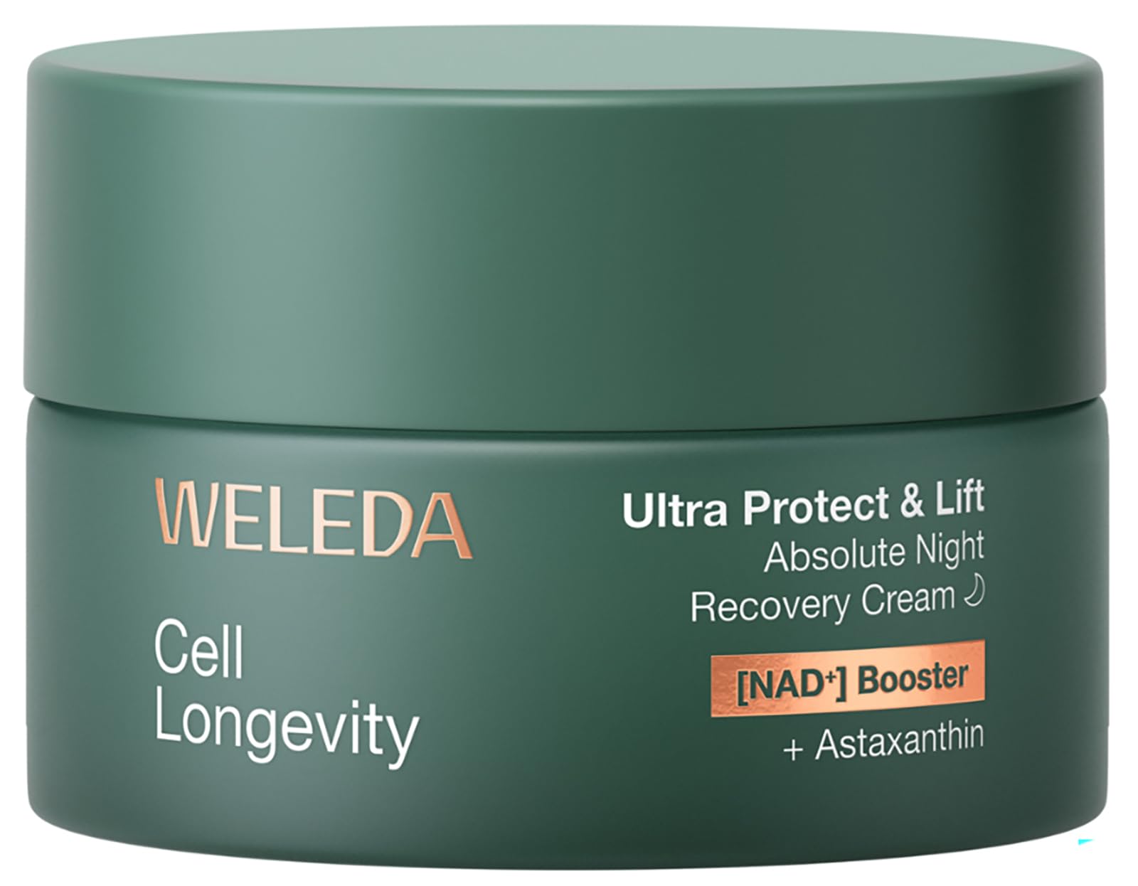 WELEDA Cell Longevity Ultra Protect & Lift Absolute Night Recovery Cream - Nachtpflege Creme mit [NAD⁺] Booster & Astaxanthin schützt vor Hautalterung & strafft (Naturkosmetik, vegan, 50ml)