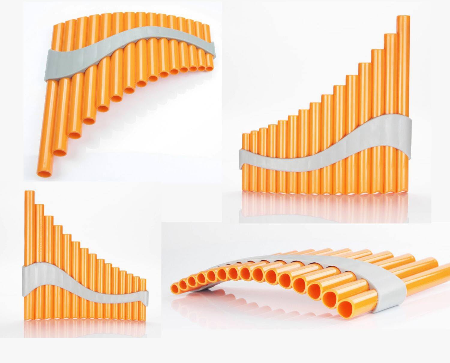 15 Pipes Abs Plastic UU Pan Flute Chinese Traditional Musical Instrument Pan Pipes in G Key and Right Hand