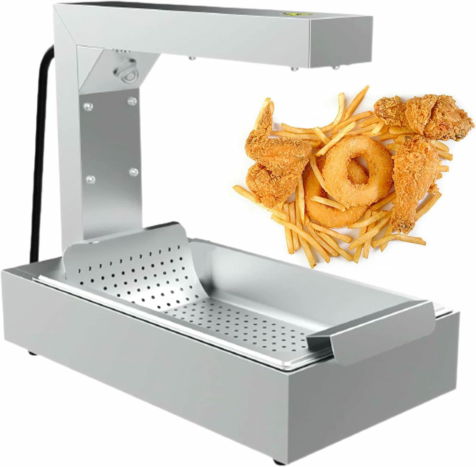 JKJZSALJ Commercial Food Warmers, Freestanding Countertop Fry Dump Station For Buffet Restaurant Use,Whit