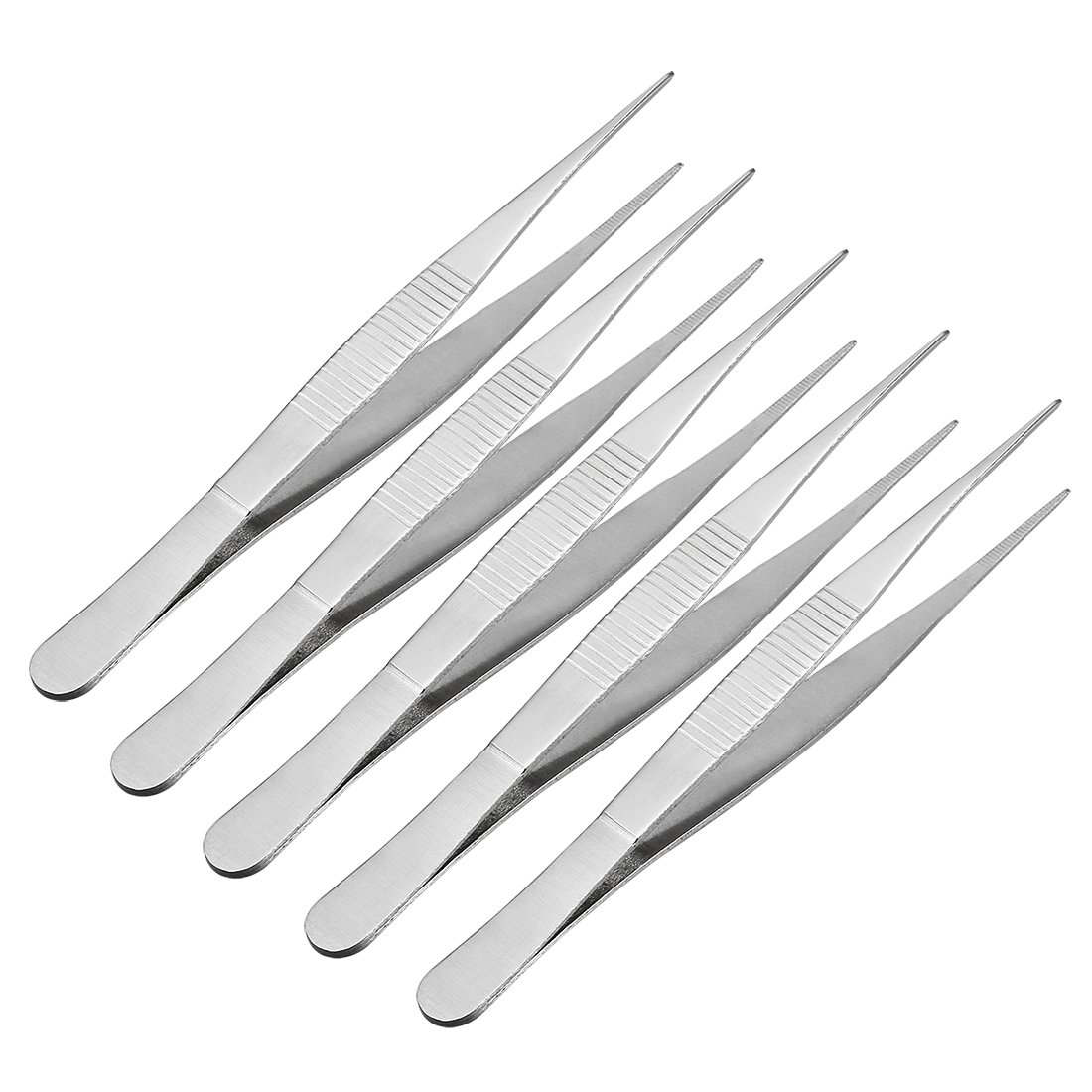 Pince à épiler incurvée uxcell 12,7 cm en acier inoxydable argenté a18041300ux0101