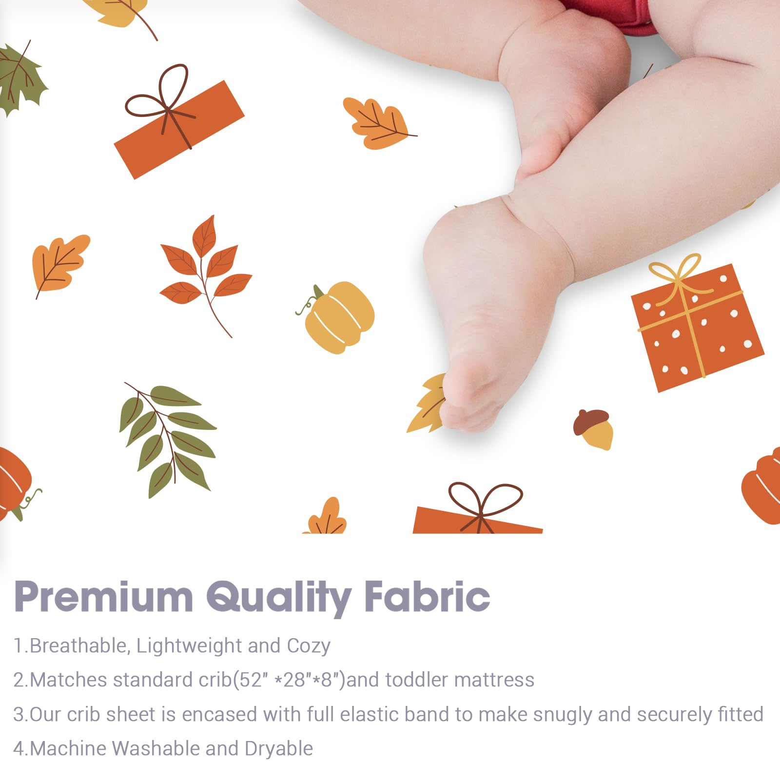 Bimocosy Sábanas para cuna para niño y niña, sábana bajera ajustable para cuna, paquete de 4 para colchones estándar de cuna y niños pequeños, sábana de microfibra súper suave y transpirable, 71 x 132