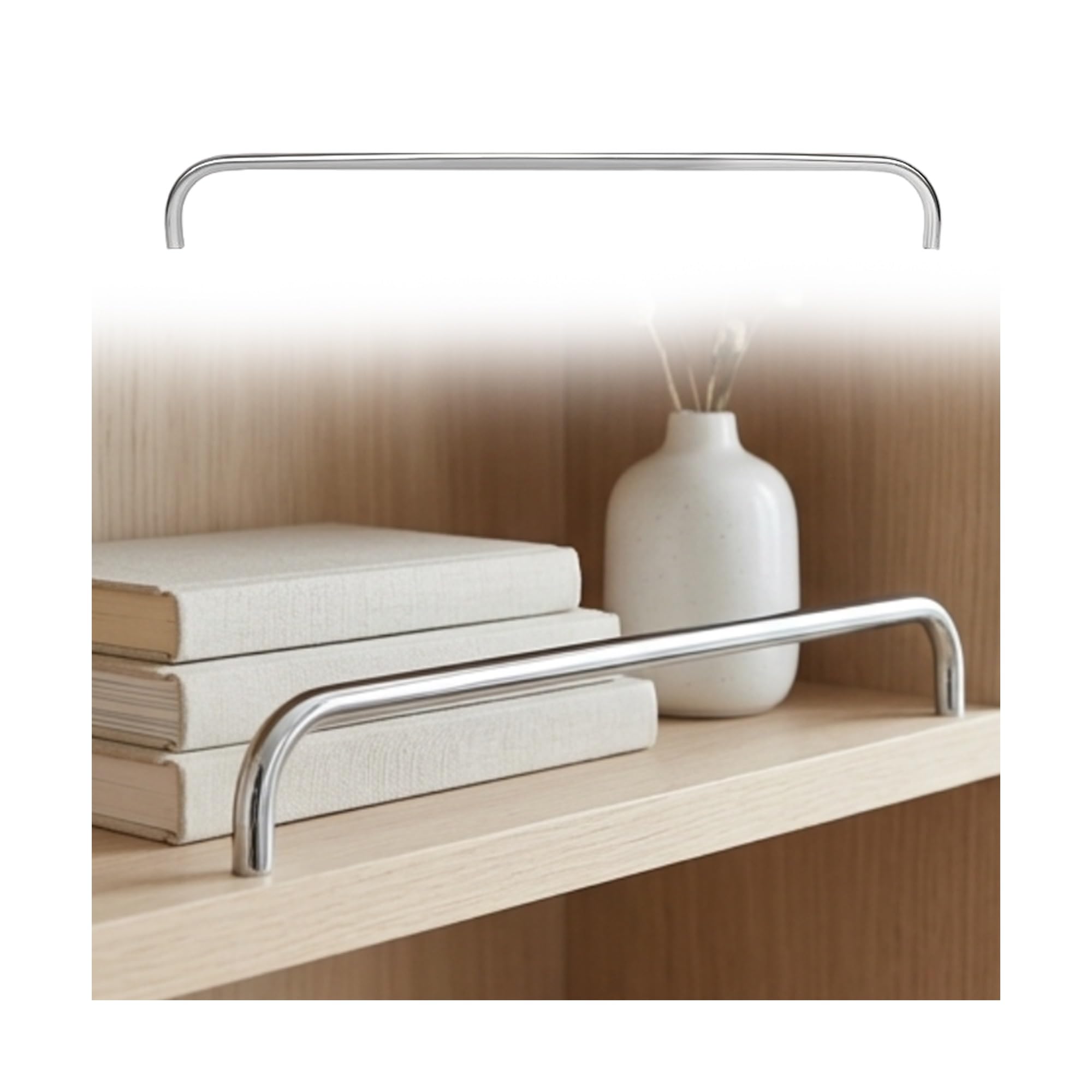 NIUSABOU Aluminum Shelf Guard, Aluminum Shelf Guard Tipp Rail, 8mm, Multicolor, 8-42 in(Silver,40in/102cm)