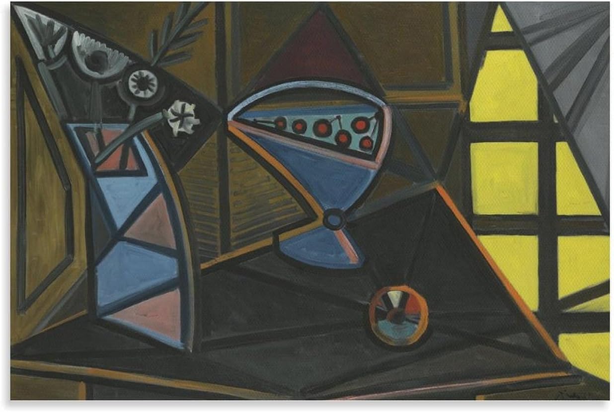 Matvsd Kohecs Flower Vase by Pablo Picasso Canvas Painting Aesthetic Wall Art Pablo Picasso Poster and Prints for Office Wall Decor Picture 40x50cm Frameless