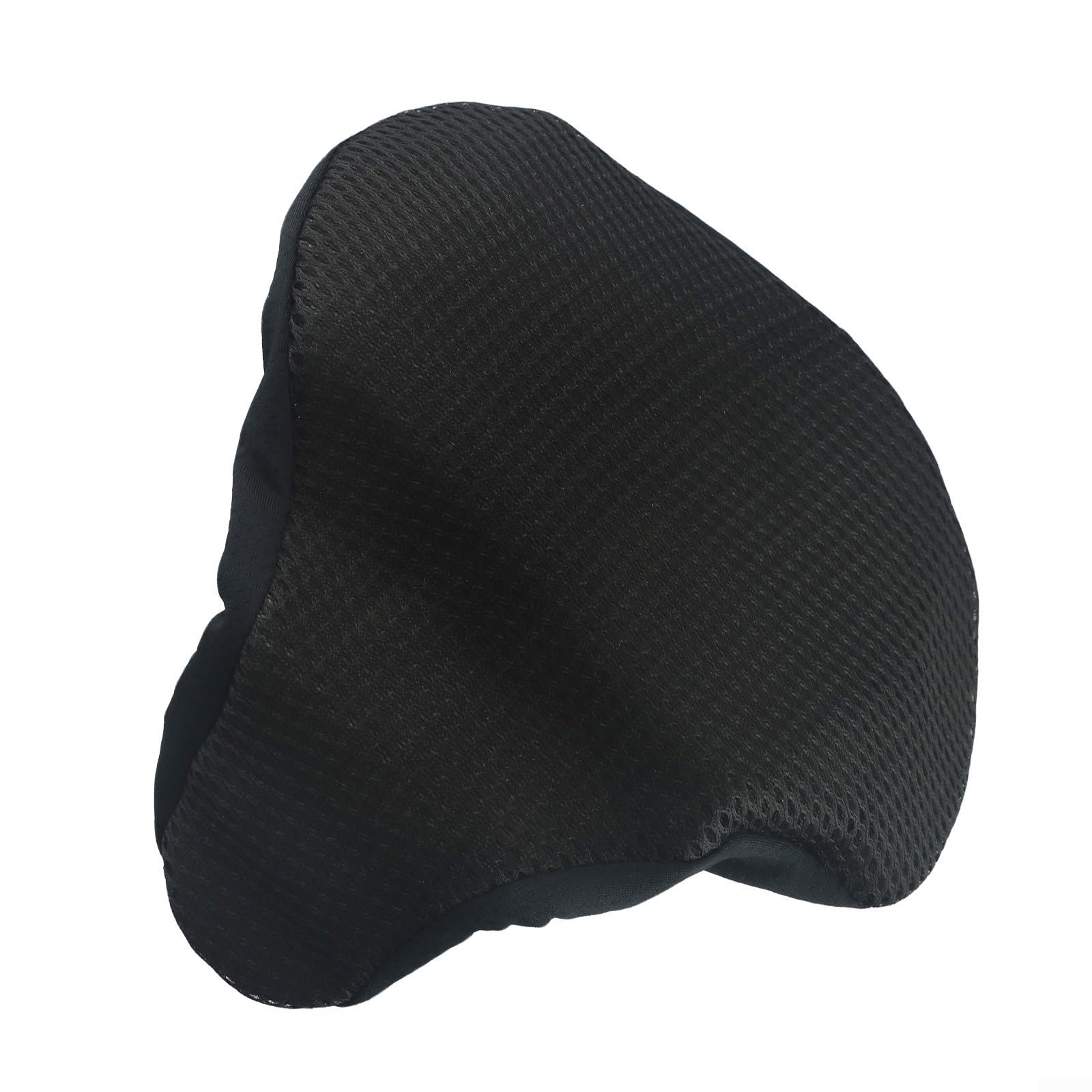 QuivyLivy Comfort Bicycle Saddle Cover with 3D Breathable Mesh Fabric for Enhanced Riding Support, 20 x 23 cm, Compatible with Most Bike Seat Models(black)