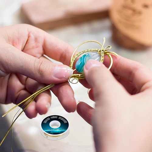 Miniatura 5 de Alambre cuadrado de latón calibre 18 0.039x0.039 in (30 pies)  Alambre de artesanía de joyería para metalurgia, proyectos de bricolaje, relojería