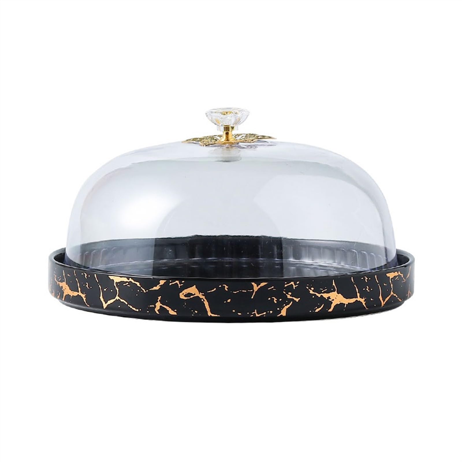 S5b8W3g7 Dessert Stand European Style Ceramic Cake Tray Imitation Marble Texture Table Food, Dim Sum Dessert Pastry Display Rack Afternoon Tea(Black)