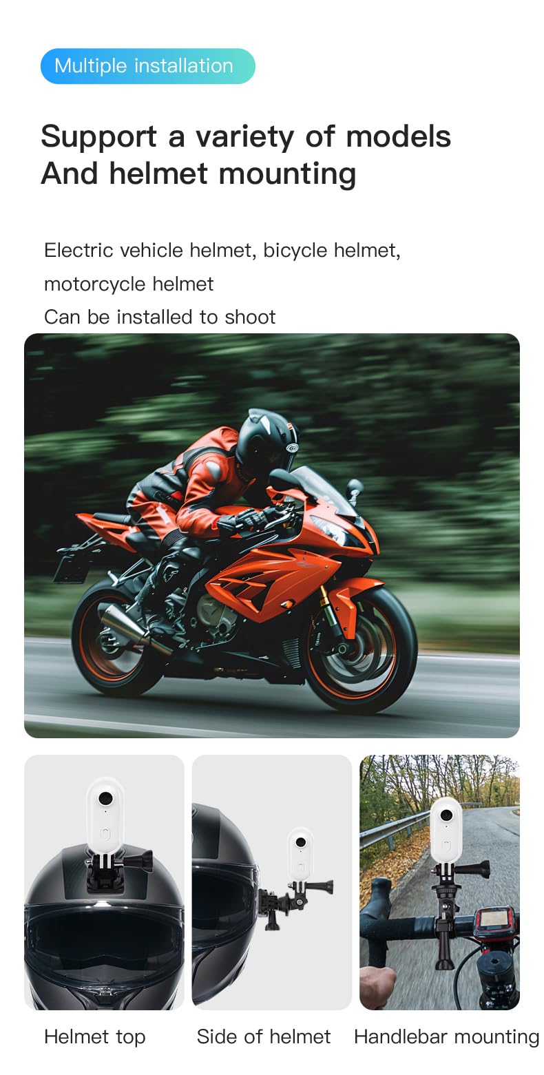 Winnes Mini Caméra Sport 4K WiFi Camera Piéton Portable Aimantée Grand Angle 120 Degrés Camera POV Mains Libres pour Voyage Vlog Cyclisme Moto Randonnée Ski étanche 30m Autonomie Longue Durée (Noir)