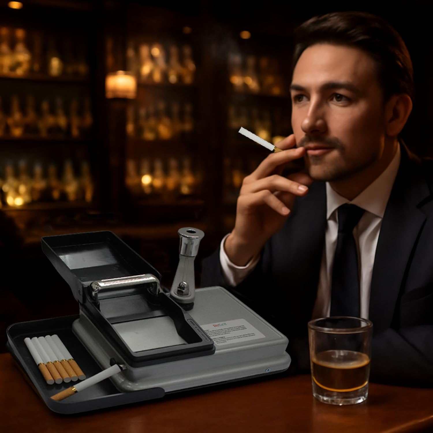 BeGrit Máquina de Llenado de Cigarrillos de 8mm Maquina de Tabaco con Étui