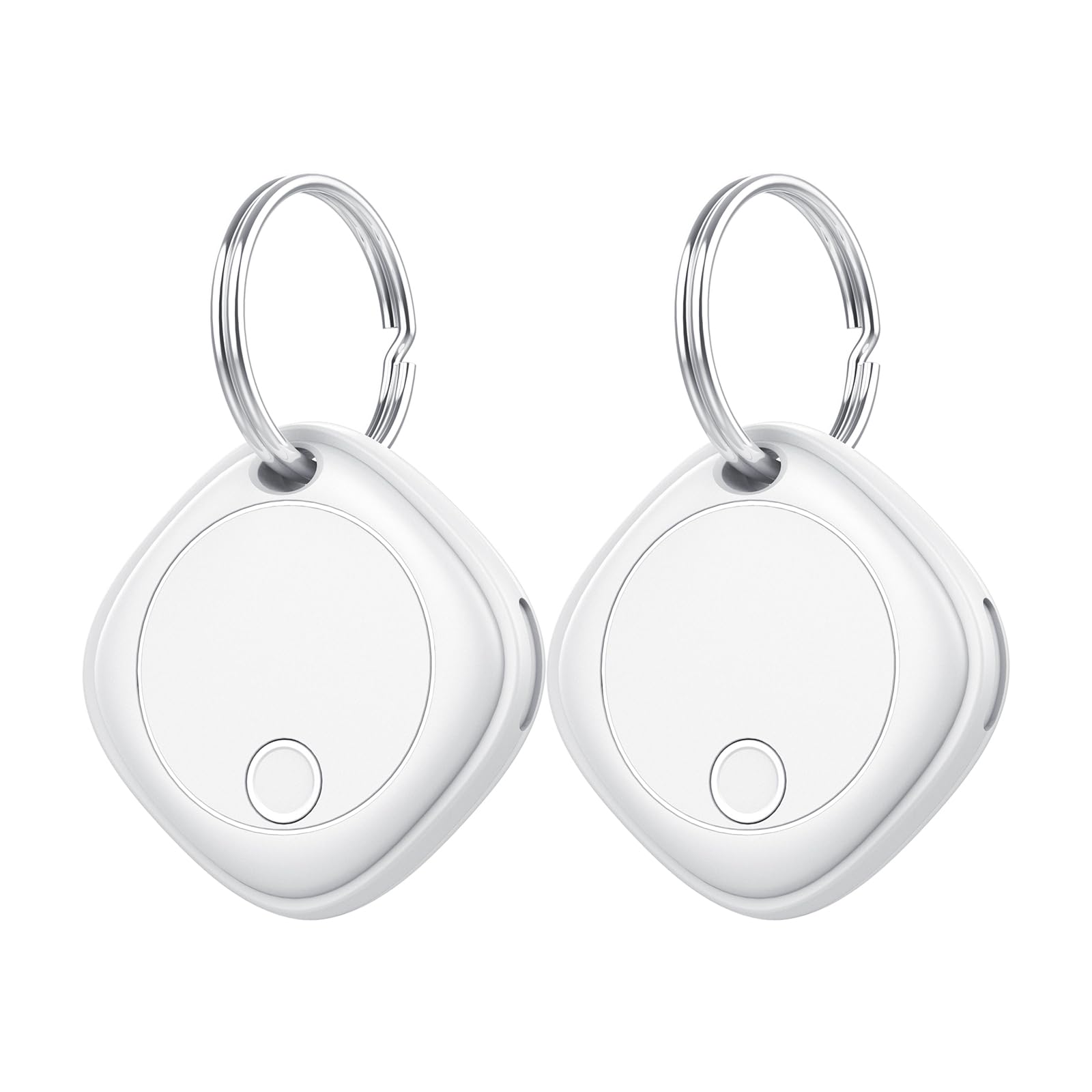 Item Finder Bluetooth, Air Tracker Tag compatibile con Apple Find My (solo iOS), localizzatore chiave per valigia, bagagli e altro ancora, 2 bianco