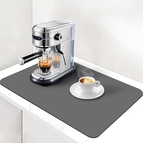 Miniatura 5 de Tapete grande para secar platos para encimera de cocina, 24 x 16 pulgadas, tapete absorbente para secar platos, base de goma, secado rápido, fácil