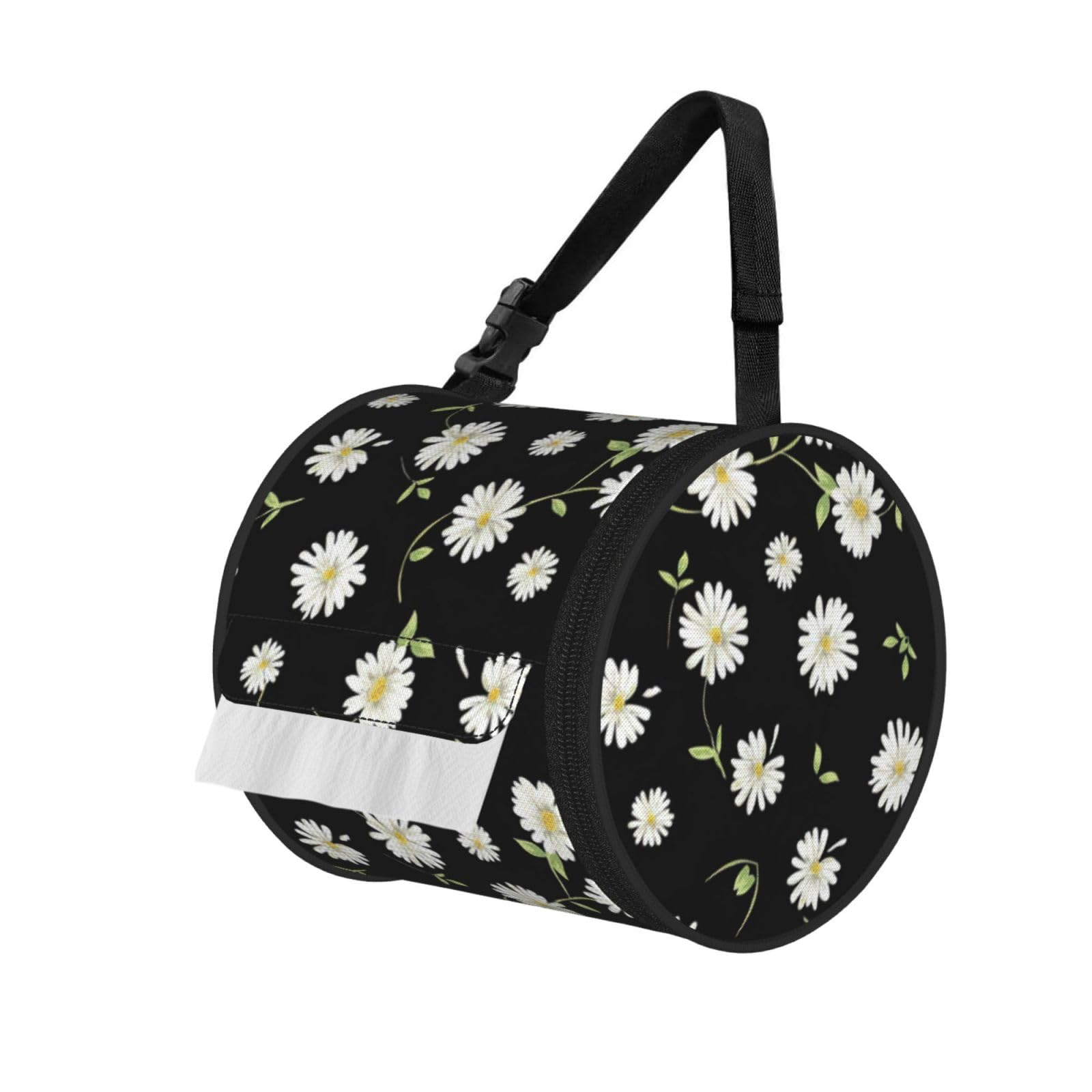 Daisy 3 Print Fashion Tissues Organizer Box, Hanging Tissue Holder For Purse Coins For Car Office Daily Outing