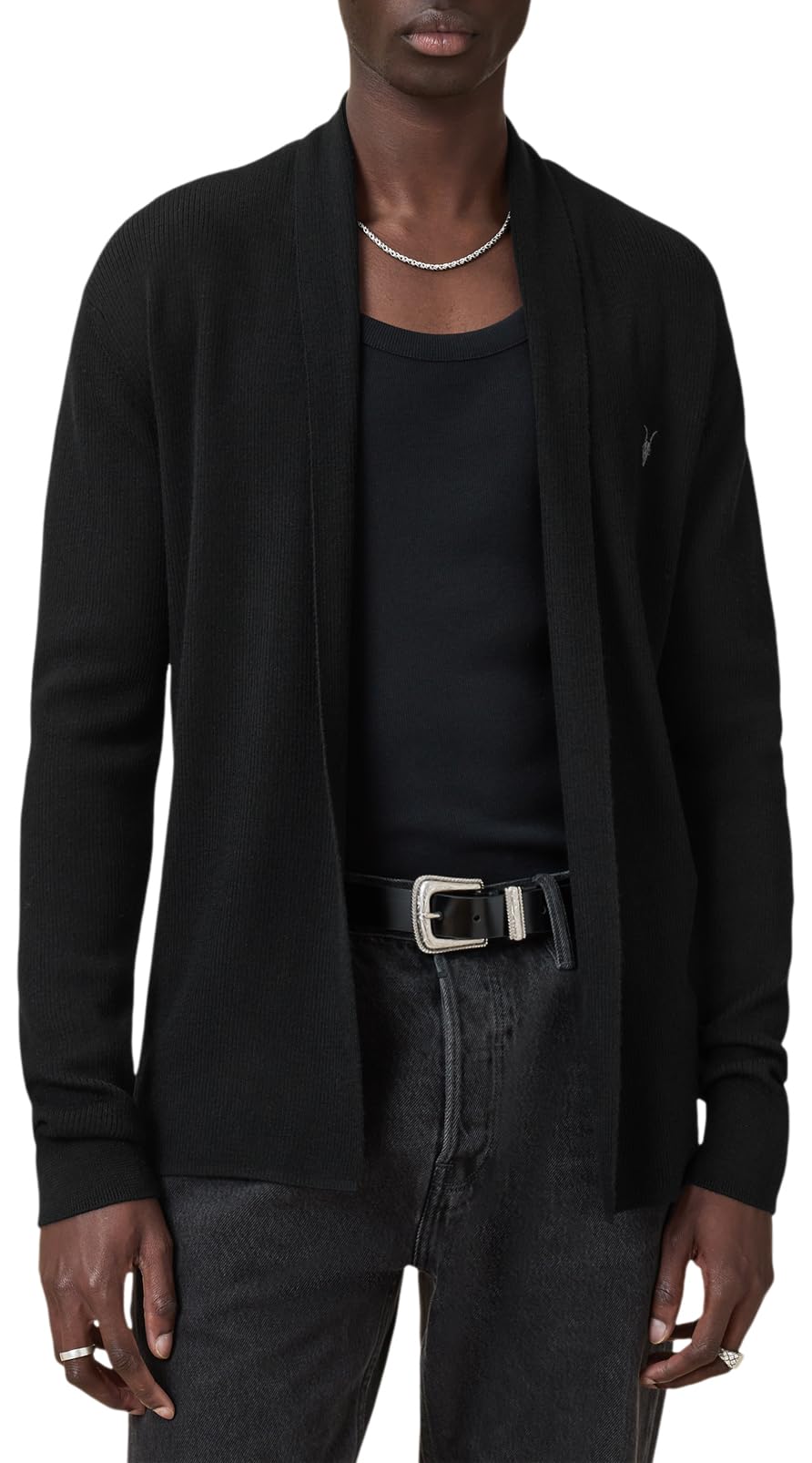 allsaints Men's Mode Merino Open Cardigan-picture-13