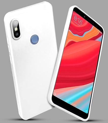 Ultra Premium Soft Silicon Back Case Cover for Redmi Y2 with Camera Lens Protection (White)