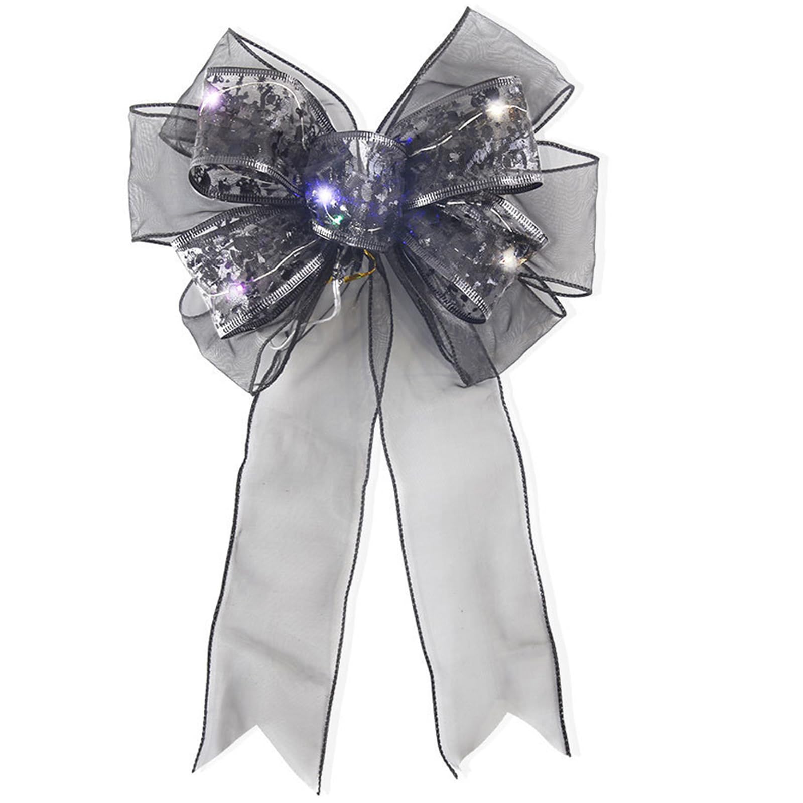 Kalttoy Transparents Sparkling LED Illuminated Butterfly Knots for Halloween Decoration Halloween Ambiances