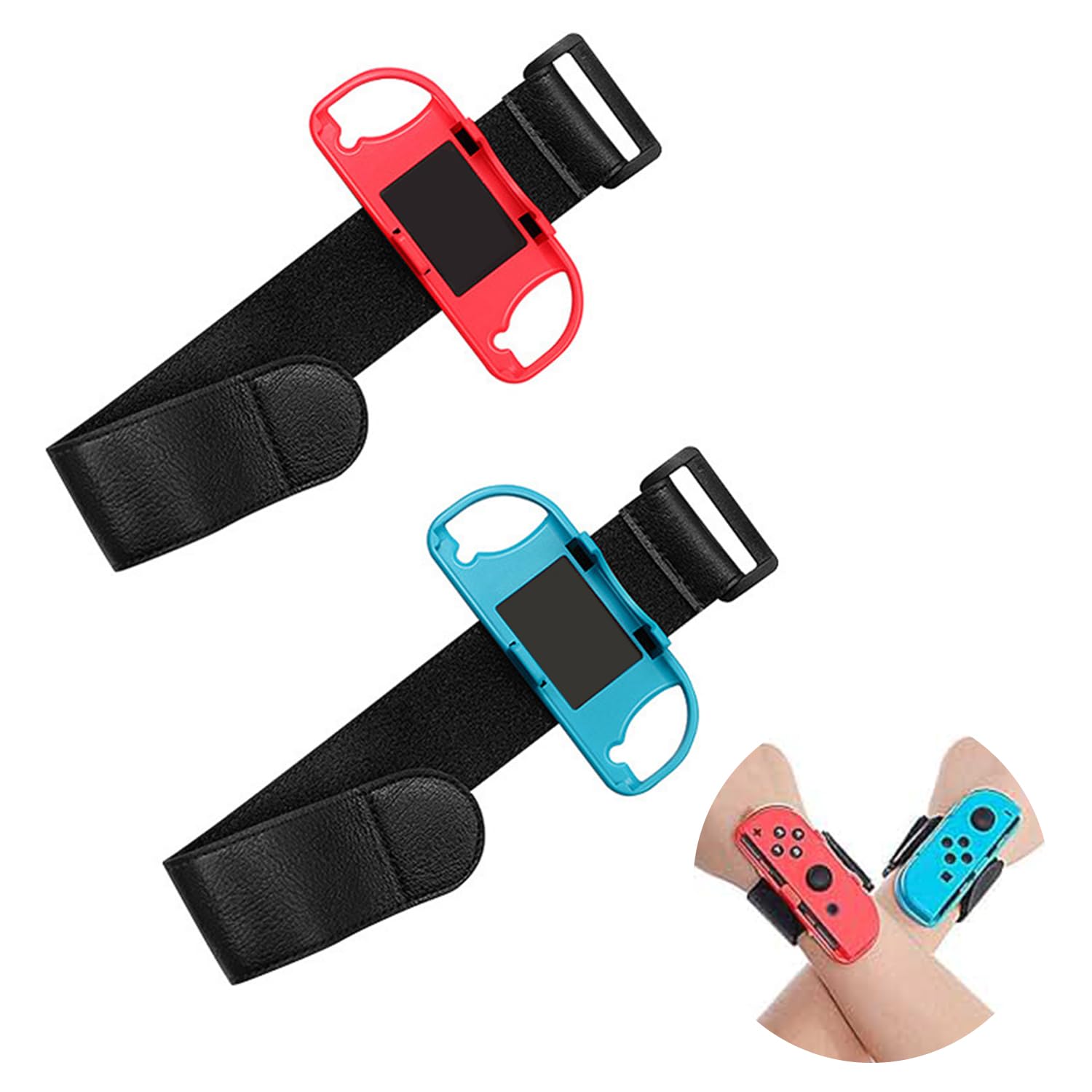 Cerioll 2 x pasek kompatybilny z przełącznikiem, paski do Nintendo Switch, regulowany elastyczny pasek kompatybilny z Joycon, opaska do tańca dla dorosłych i dzieci