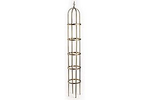 Plow & Hearth 7ft Metal Garden Plant Obelisk