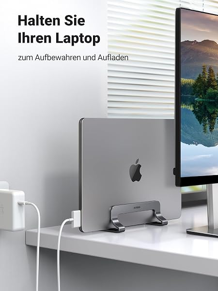 UGREEN Laptop Ständer Vertikaler Aluminium Vertikal Stand Laptopständer Platzsparender Laptop Halter mit thermischer Basis für Laptops,MacBook Air,Pro,Samsung, iPad,Tablets - 3