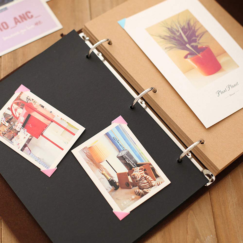 30 Blatt 8 Zoll DIY Retro Vintage Leder Fotoalbum Baby Autogramm Gedenkfeier Abschluss Sammelalbum Album für Kinder Geschenk, Kaffee
