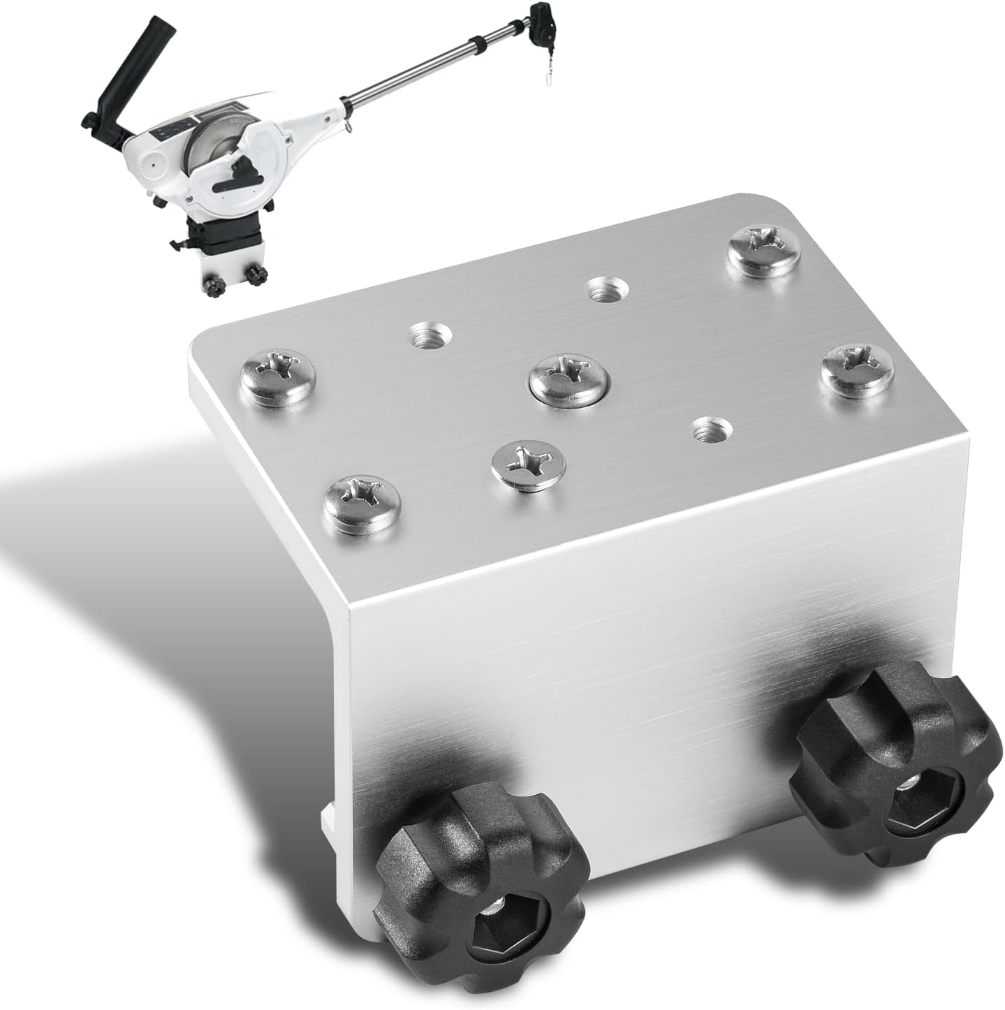 Universal 90 Degree Boat Gunnel Track System Bracket, Quick Fastening Bolts, Smooth Slide
