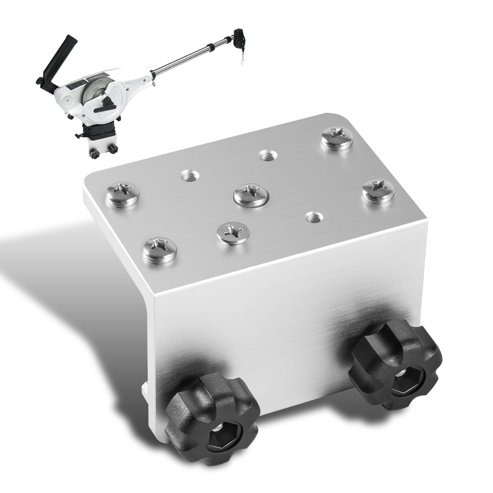 Universal 90 Degree Boat Gunnel Track System Bracket, Quick Fastening Bolts, Smooth Slide