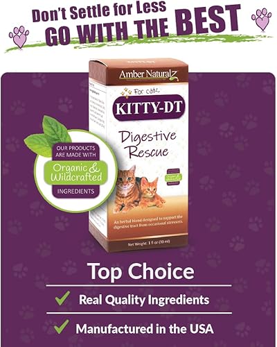 Miniatura 5 de Amber NaturalZ Kitty-DT - Suplemento de hierbas de rescate digestivo para gatos | Apoya la función digestiva normal y trastornos gástricos