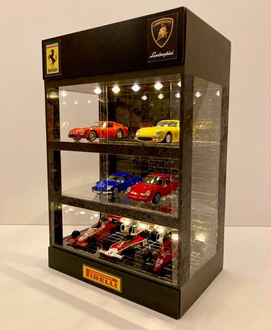 1/43・御影石・3層式ディスプレーBOX/床と天井にLED照明付・ネオジオラマ 1/43・御影石・3層式ディスプレーBOX/床と天井にLED照明付・ネオ