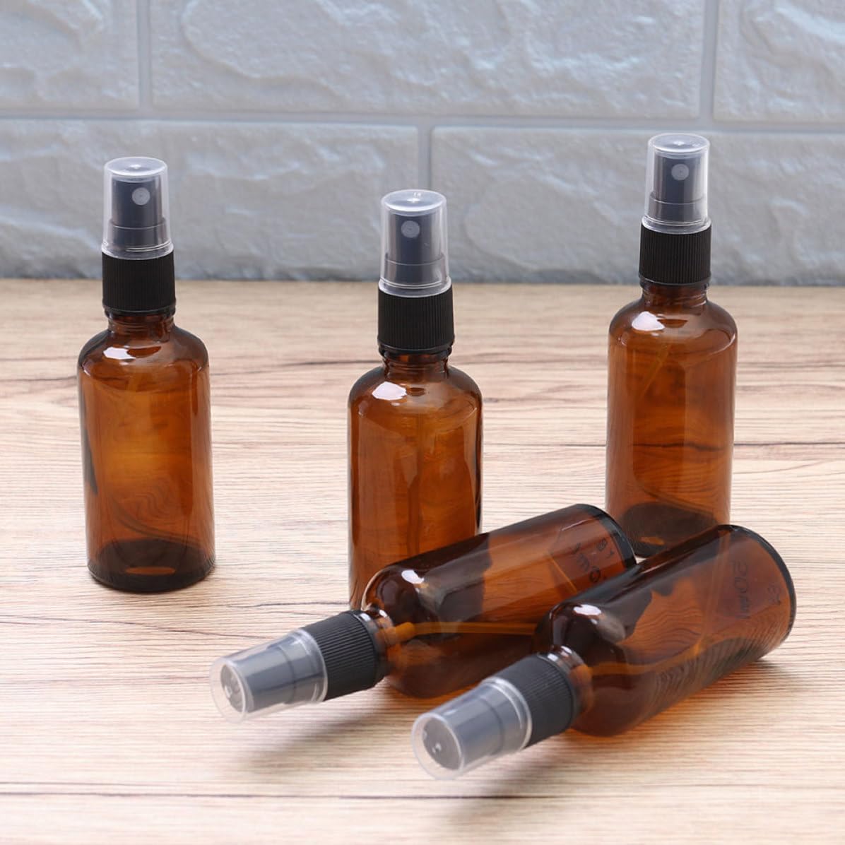 INOOMP Lot de 10 Flacons Vaporisateurs de Parfum Rechargeables en Verre 100ml, Faciles à Utiliser et Étanches, Voyage Transport un Paquet à Dos