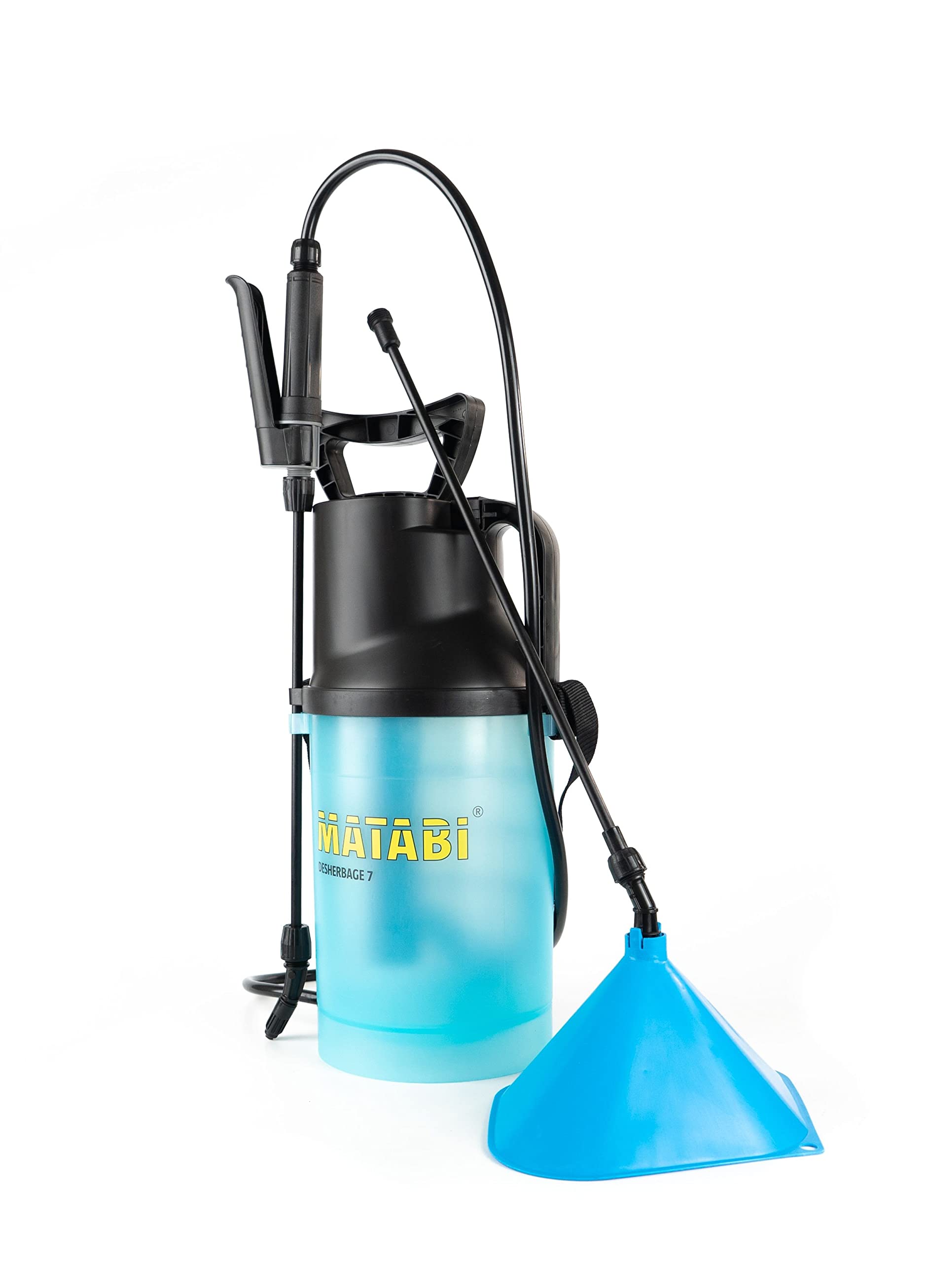 Matabi - Pulverizador Desherbage 7 - Previa Presión - 5 litros - Ideal para Eliminar Hierbas y Maleza en Senderos - Preciso para Jardín y Baldosas- Fabricado en España