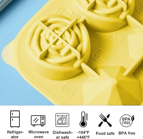 Miniatura 4 de Bandeja para cubitos de hielo, máquina de cubitos de hielo de rosas, bandeja de cubitos de hielo con tapa, bandeja de bebidas novedosas para bebidas