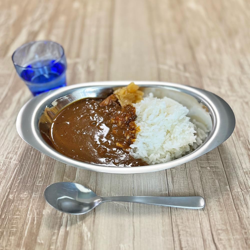 Amazon | IKD 18-8ステンレス カレー皿 楕円皿 小/日本製 国産品 食器
