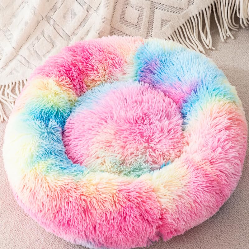 Fhodigogo Katzenbett Flauschig Katzenkorb Hundebett Kleine Hunde Katzen Bett Hundekissen Hundekorb Dog Bed Katzenkörbchen Katzenkörbchen Hundekissen Kleine Hunde Für bis 3kg Pet