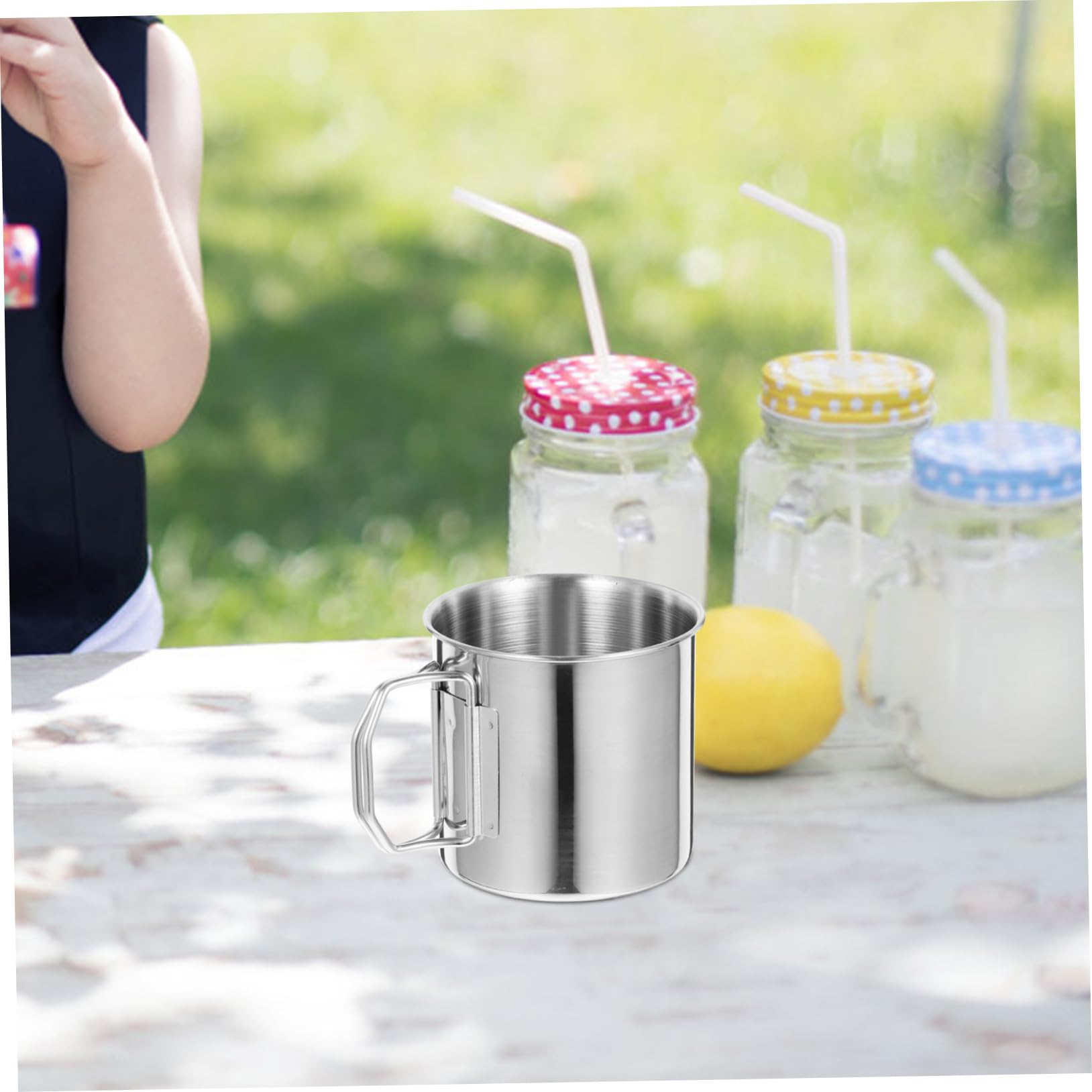Toddmomy 5 Series Taza De Agua Plegable De Acero Inoxidable Térmico Bebiendo Cámping Café Taza Portátil Al Aire Libre Taza Plegable Al Aire Libre Acero Inoxidable 304 Plata 2 Piezas X 5