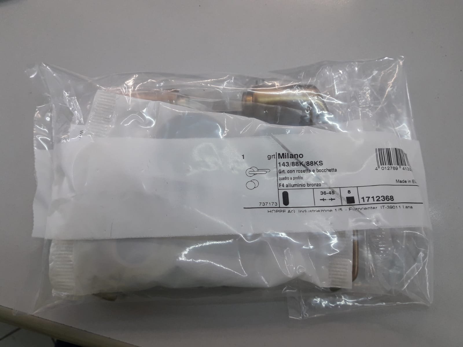Para Hoppe Uchwyt do drzwi wewnętrznych Mediolan satyna nowoczesne aluminium (aluminium Brąz)