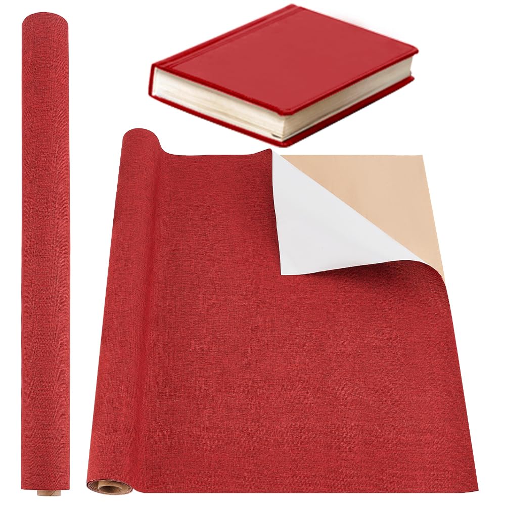 OLYCRAFT Tessuto Autoadesivo per Rilegatura 100x43cm Lino Libri Scatole Regalo Fai Da Te