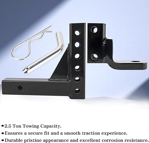 Miniatura 6 de Enganches de remolque de enganche, montaje de bola de enganche de remolque ajustable con capacidad de remolque de 2.5 toneladas, enganche de camión