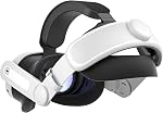 Zybervr Bracelet de tête pour Meta Quest 3, Comfort Elite Strap pour Oculus Quest 3 Accessoires, Léger réglable VR Remplacement de la sangle d'écoute