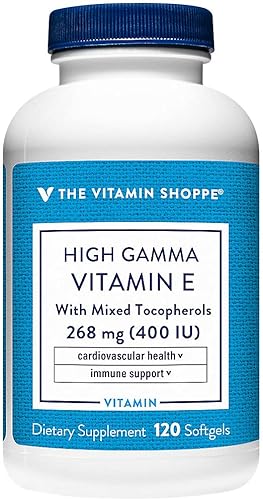 Vitamina E alta gamma - Apoya la salud inmune y cardiovascular - 400 UI (120 cápsulas blandas)
