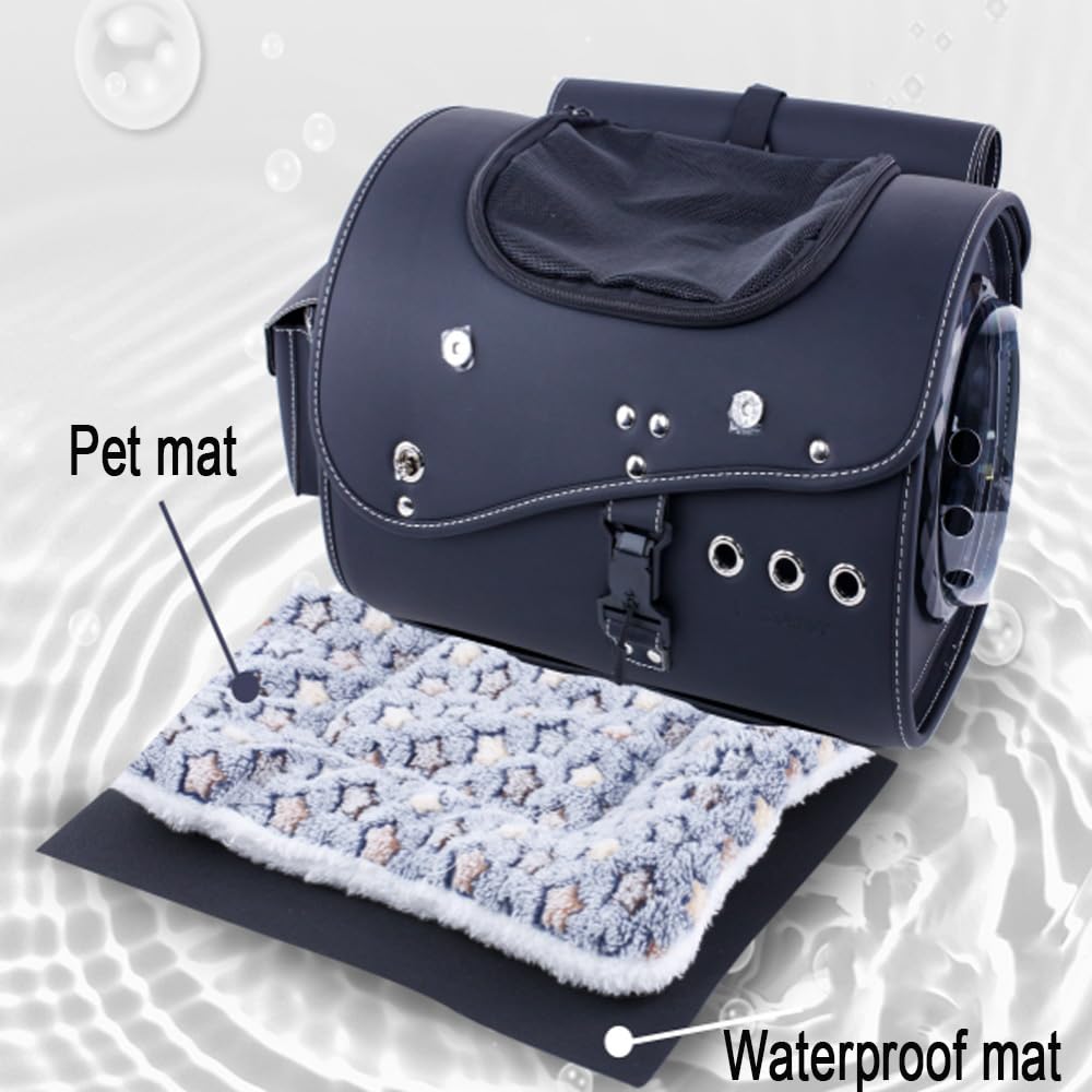 Trasportino per cani e gatti per Ducati Scrambler Icon 2023, trasportino portatile per animali domestici, resistente alle intemperie, a prova di fuga, marrone+bianco