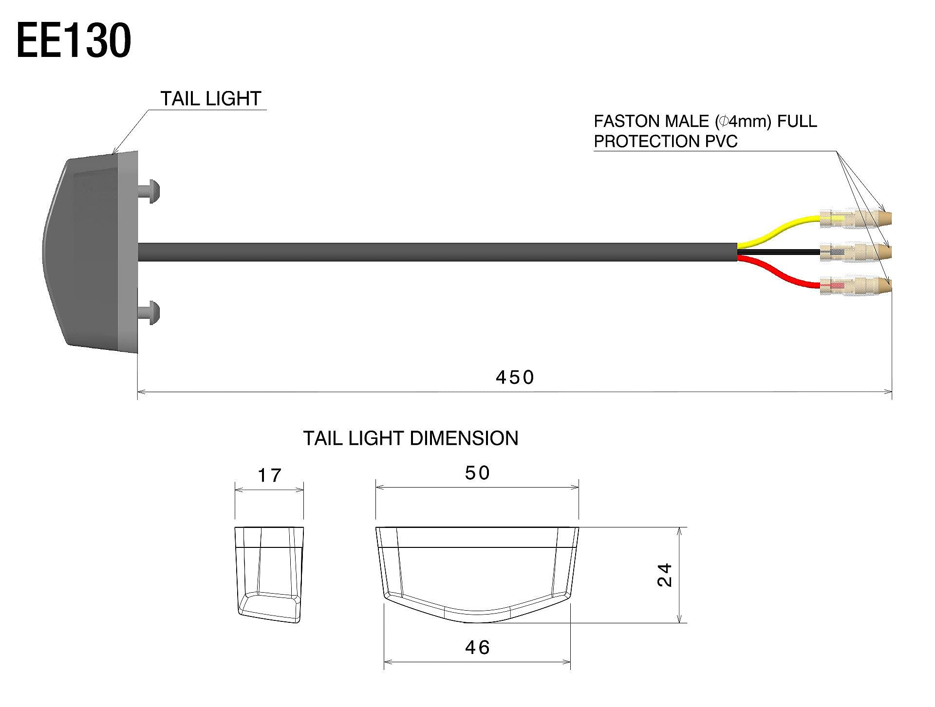Ee130b - Kit iluminacion matricula luz piloto portamatriculas