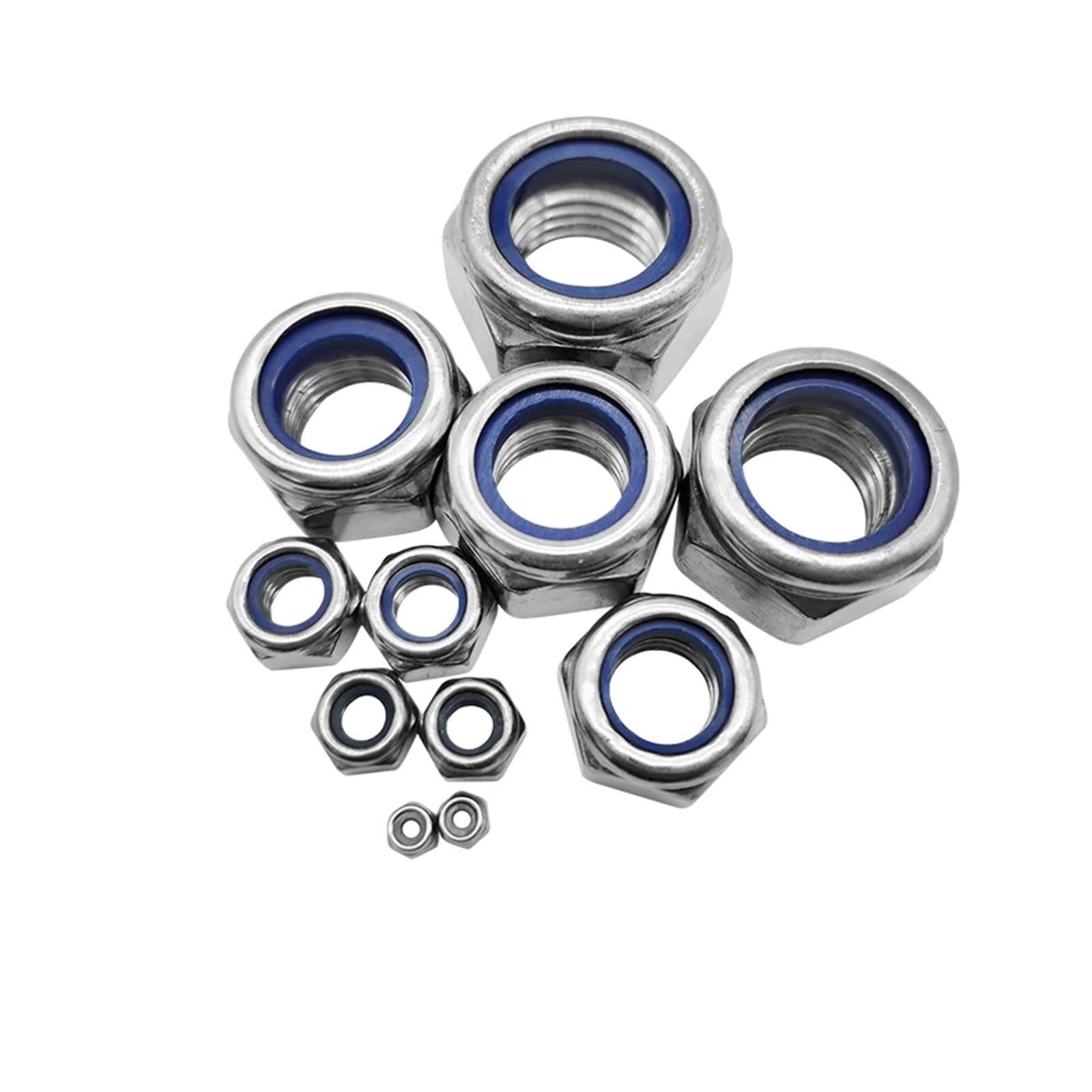 Tuerca de seguridad de nailon de acero inoxidable M2 M2.5 M3 M4 M5 M6 M8 M10 M12 M14 M16 M20 M24 M27 M30 DIN985 Tuerca de seguridad hexagonal(M27 1PC)