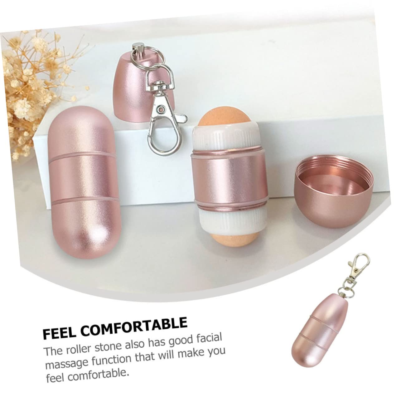 Gatuida 2pcs Volcanic Stone Oil Absorbing Roller Tool for Oily Skin Dual-sided Face for Control and Volcanic Face Roller