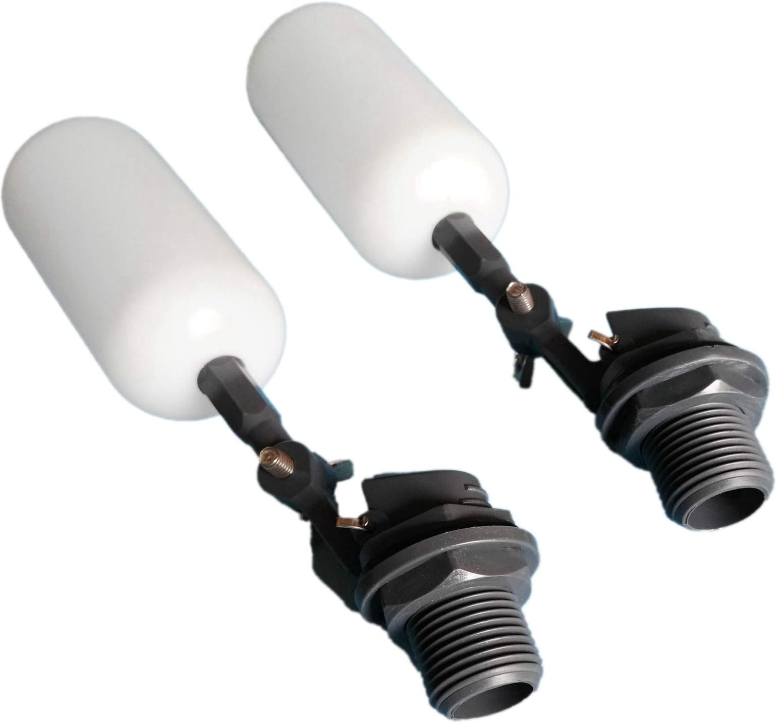 2 Packs Float Ball Valve, Water Filter Float Ball Valve, 1/2 Inch Supply Tube Water Float Valve for Pool, Livestock Water Trough, Aquariums, Aquaculture (Black)