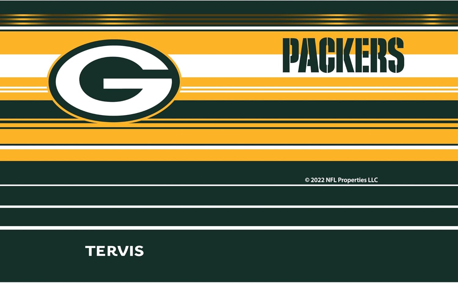 Tervis Traveler NFL Green Bay Packers - Hype Stripes Triple Insulated Tumbler Travel Cup Keeps Drinks Cold & Hot, 20oz, Stainless Steel - Image 2