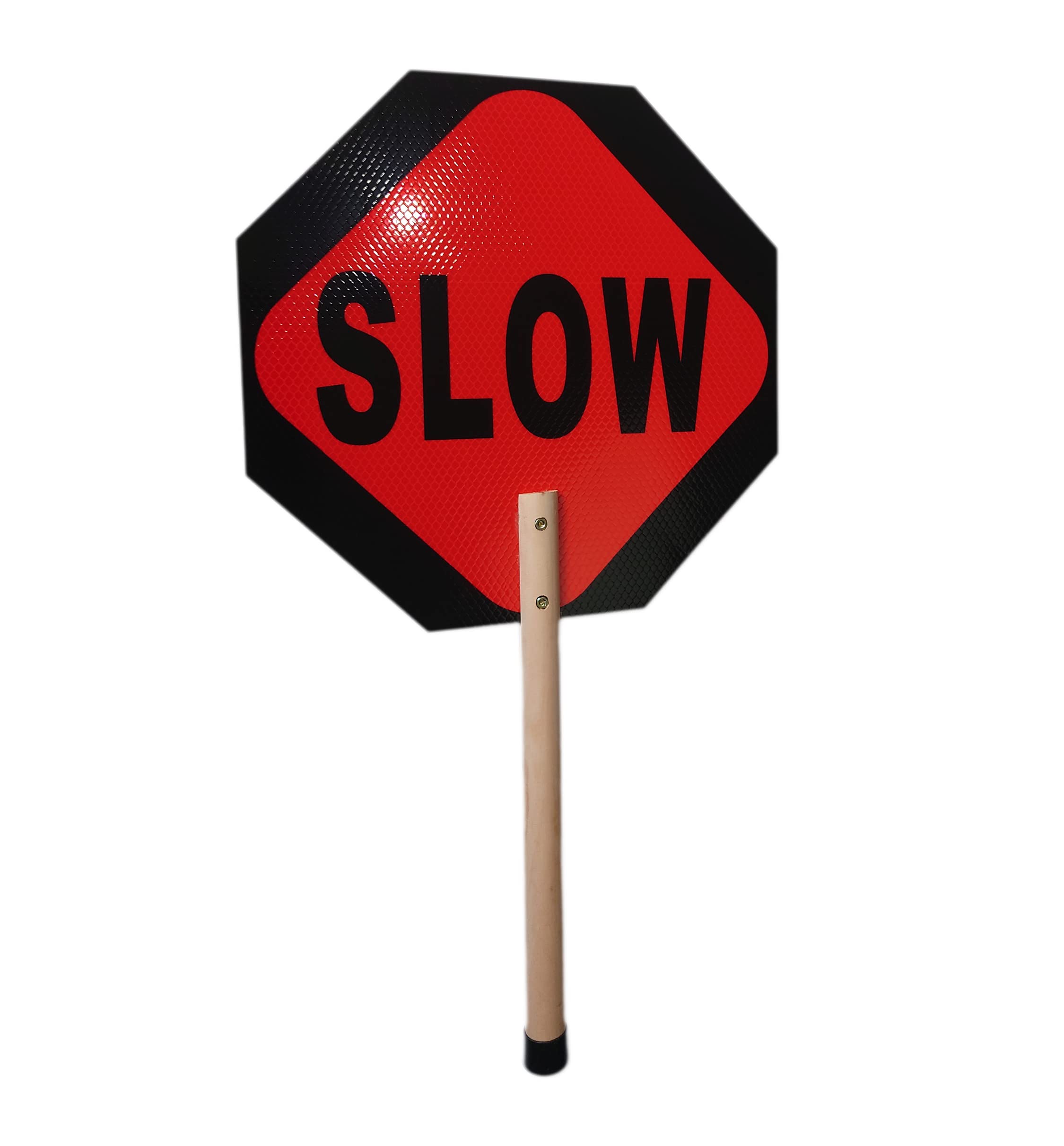 Amazon.co.jp: Stop Slow 両面サイン 13インチ メタル反射 木製