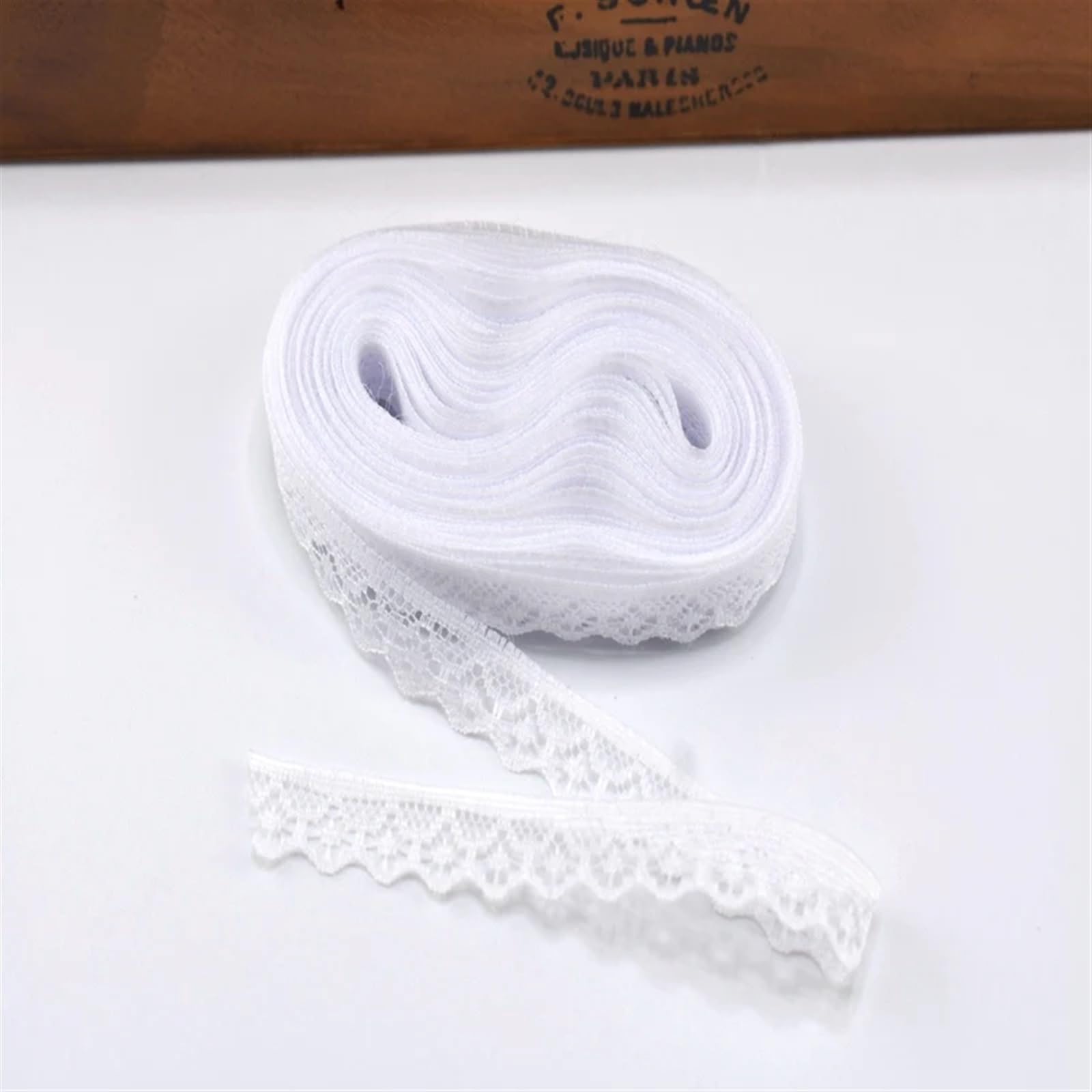 Cintas de Encaje Cinta de Encaje de 30 Yardas, Tela de Encaje de algodón Blanco for Costura, Bordado, Accesorios de Ropa for el hogar(Brown)